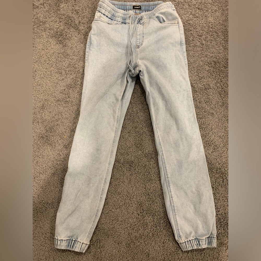 Express Light Wash Blue Jogger Jeans